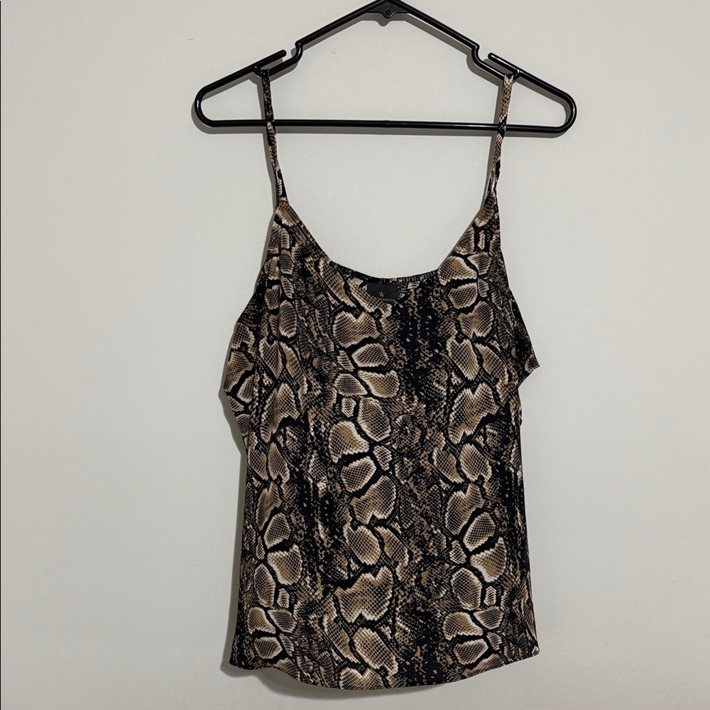 Worthington Brown and Black Snake Print Camisole